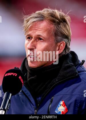 MAASTRICHT, PAYS-BAS - FÉVRIER 26: Entraîneur en chef Andries Jonker de SC Telstar pendant le match hollandais Keukenkampioendivisiie entre MVV et SC Telstar Banque D'Images