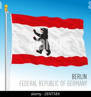 Berlin drapeau de l'Amérique, état fédéral de l'Allemagne, europe, illustration vectorielle Illustration de Vecteur