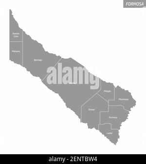 Carte isolée de Formosa Illustration de Vecteur