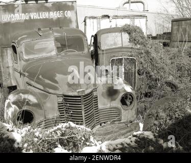 Extérieur d'un ancien camion de bœuf de Wyoming Valley antique, Wilkes barre, Pennsylvanie, États-Unis. Wyoming Valley. Comté de Luzerne. Banque D'Images