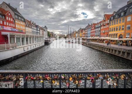 Canal de Copenhague sur Nyhavn, Danemark Banque D'Images