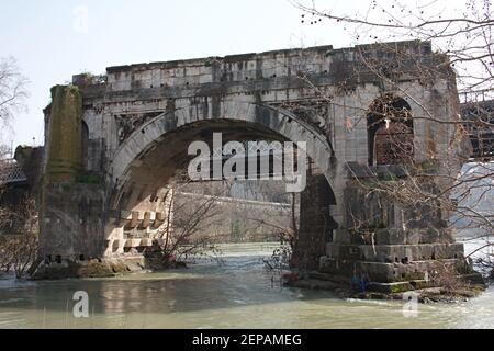 Pons Aemilius (ponte rotto), rome Banque D'Images