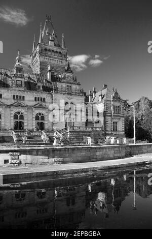 Hunting Lodge Hummelshain Noir et blanc Banque D'Images