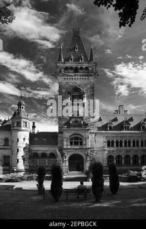 Hunting Lodge Hummelshain Noir et blanc Banque D'Images