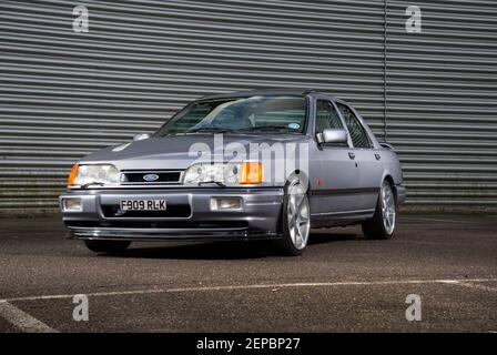 Ford Sierra Saphire Cosworth 1988, voiture de performance des années 1980 Banque D'Images