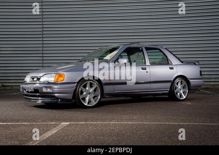 Ford Sierra Saphire Cosworth 1988, voiture de performance des années 1980 Banque D'Images