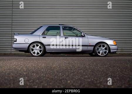 Ford Sierra Saphire Cosworth 1988, voiture de performance des années 1980 Banque D'Images