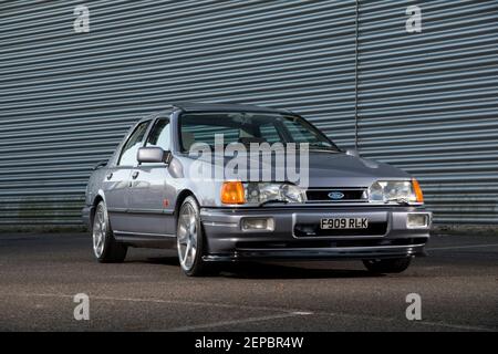 Ford Sierra Saphire Cosworth 1988, voiture de performance des années 1980 Banque D'Images