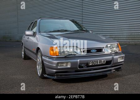 Ford Sierra Saphire Cosworth 1988, voiture de performance des années 1980 Banque D'Images