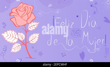 Illustration de la Journée internationale de la femme du 8 mars avec le profil de la femme libre. Concept de la Journée des femmes heureux 2021. Banque D'Images