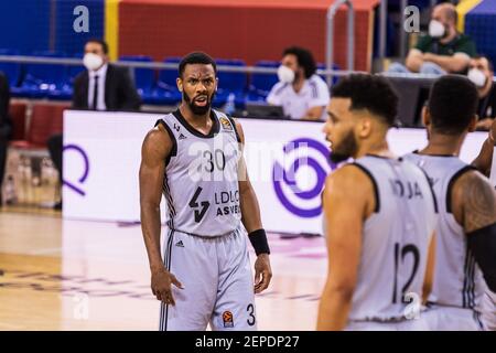 Norris Cole de LDLC ASVEL lors du match de basket-ball EuroLeague de Turkish Airlines entre le FC Barcelone et LDLC ASVEL Villeurbanne le 26 février 2021 au Palau Blaugrana à Barcelone, Espagne - photo Javier Borrego / Espagne DPPI / DPPI / LiveMedia Banque D'Images