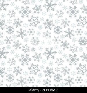 Flocon de neige simple Vector sans couture motif 2 argent Illustration de Vecteur