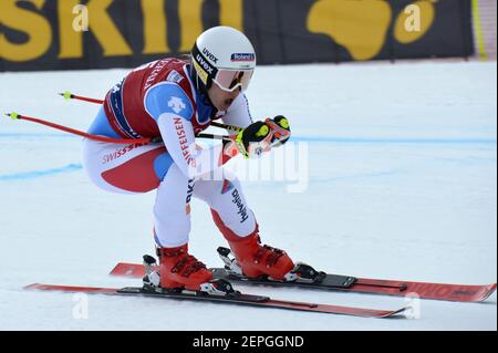 Val Di Fassa, Italie. 27 février 2021. Joana Haehlen pendant la coupe du monde de ski AUDI FIS 2021 Val di Fassa - Downhill Women, course de ski alpin à Val di Fassa, Italie, février 27 2021 crédit: Independent photo Agency/Alay Live News Banque D'Images