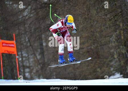 Val Di Fassa, Italie. 27 février 2021. Tamara Tippler au cours de la coupe du monde de ski AUDI FIS 2021 Val di Fassa - Downhill Women, course de ski alpin à Val di Fassa, Italie, février 27 2021 crédit: Independent photo Agency/Alay Live News Banque D'Images