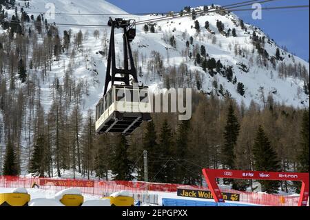 La Volata, Val di Fassa, Italie, 27 février 2021, piste de Funivia volata skiworldcup pendant 2021 AUDI FIS ski World Cup Val di Fassa - Downhill Women, ski alpin - photo Giorgio Panacci / LM crédit: LiveMedia/Alay Live News Banque D'Images