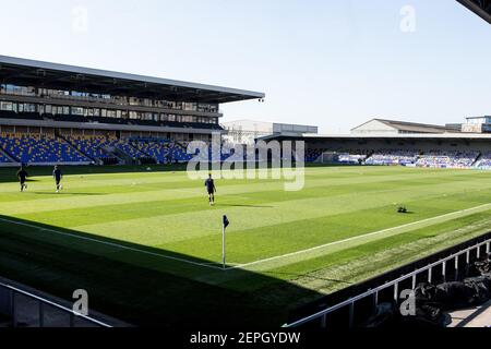 *** lors du match de la Ligue 1 du FFL Sky Bet entre AFC Wimbledon et Hull City à Plough Lane, Londres, Angleterre, le 27 février 2021. Photo de Steve ball. Utilisation éditoriale uniquement, licence requise pour une utilisation commerciale. Aucune utilisation dans les Paris, les jeux ou les publications d'un seul club/ligue/joueur. Crédit : UK Sports pics Ltd/Alay Live News Banque D'Images