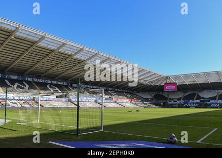 Vue générale du Liberty Stadium, domicile de la ville de Swansea à Swansea, Royaume-Uni le 2/27/2021. (Photo de Mike Jones/News Images/Sipa USA) Banque D'Images