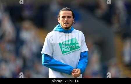 Lewis Travis #27 de Blackburn Rovers pendant l'échauffement pour le match à Blackburn, Royaume-Uni le 2/27/2021. (Photo de Conor Molloy/News Images/Sipa USA) Banque D'Images