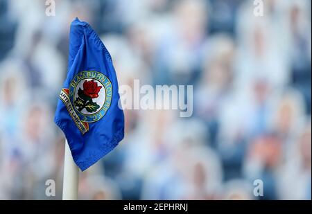 Vue sur le drapeau d'angle de Blackburn Rovers lors du match du championnat Sky Bet à Ewood Park, Blackburn. Date de la photo: Samedi 27 février 2021. Banque D'Images