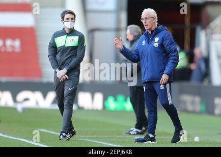 MIDDLESBROUGH, ANGLETERRE. 27 FÉVRIER Mick McCarthy, directeur municipal de Cardiff, lors du match de championnat Sky Bet entre Middlesbrough et Cardiff City au stade Riverside, à Middlesbrough, le samedi 27 février 2021. (Credit: Mark Fletcher | MI News) Credit: MI News & Sport /Alay Live News Banque D'Images