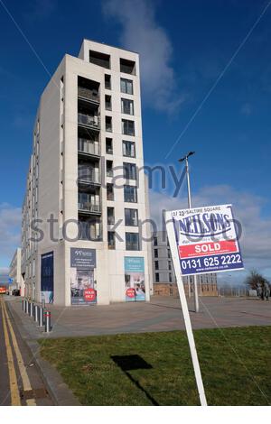 Propriété résidentielle moderne vendue à Saltyre Square, Waterfront Avenue, Granton Edinburgh, Écosse Banque D'Images