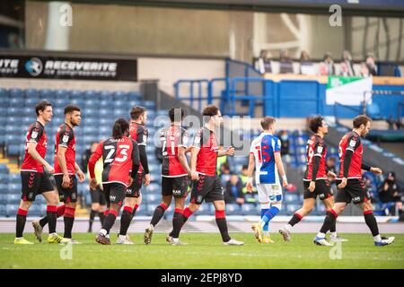 BLACKBURN, ANGLETERRE. 27 FÉVRIER Matthew James, de Coventry City, marque le premier but de son équipe lors du match du championnat Sky Bet entre Blackburn Rovers et Coventry City à Ewood Park, Blackburn, le samedi 27 février 2021. (Credit: Pat Scaasi | MI News) Credit: MI News & Sport /Alay Live News Banque D'Images