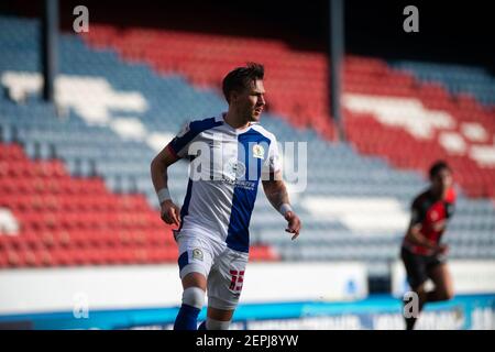 BLACKBURN, ANGLETERRE. 27 FÉVRIER Barry Douglas de Blackburn Rovers lors du match de championnat Sky Bet entre Blackburn Rovers et Coventry City à Ewood Park, Blackburn, le samedi 27 février 2021. (Credit: Pat Scaasi | MI News) Credit: MI News & Sport /Alay Live News Banque D'Images