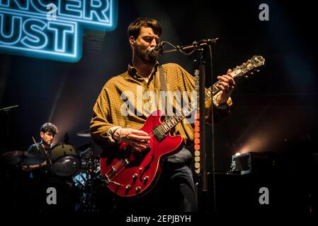 Liam Fray, des Courteeners, joue en direct sur scène lors de la série de concerts annuels Teenage cancer Trust, au Royal Albert Hall. Date de la photo: Vendredi 23 mars 2018. Le crédit photo devrait se lire: David Jensen/EMPICS Entertainment Banque D'Images