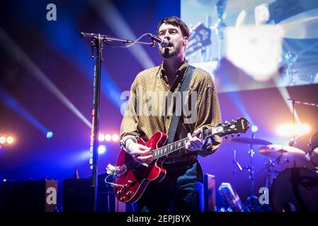 Liam Fray, des Courteeners, joue en direct sur scène lors de la série de concerts annuels Teenage cancer Trust, au Royal Albert Hall. Date de la photo: Vendredi 23 mars 2018. Le crédit photo devrait se lire: David Jensen/EMPICS Entertainment Banque D'Images