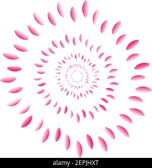 Fleur en spirale pétales abstrait design en couleur rose pour une utilisation polyvalente comme site Web, papier imprimé, texture de carreaux, bannière, affiche, modèles de logo Illustration de Vecteur