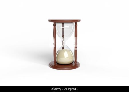 HourGlass isolé sur fond blanc. illustration 3d. Banque D'Images