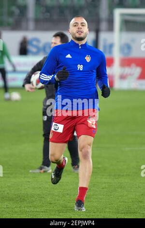 02/27/2021, Saint-Gall, Kybunpark, Soccer Super League: FC St.Gall 1879 - FC Bâle 1893, # 98 Arthur Cabral (Bâle) (Suisse/Allemagne/Autriche/Croatie OUT) Credit: SPP Sport Press photo. /Alamy Live News Banque D'Images