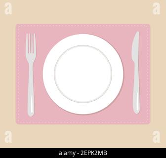 Illustration du vecteur de fourche et de couteau Illustration de Vecteur