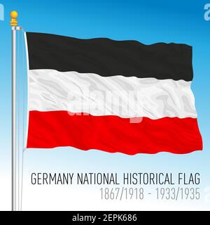 Allemagne drapeau historique national, Europe, illustration vectorielle Illustration de Vecteur