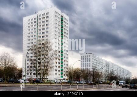 L'ère communiste blocs d'appartements à Berlin, Allemagne Banque D'Images