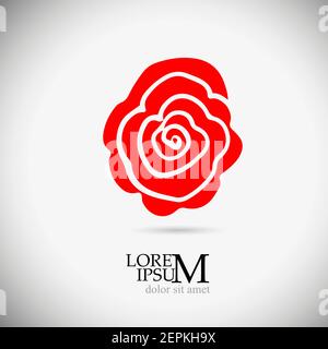 Logo est une rose simple. Illustration vectorielle Illustration de Vecteur