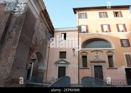 Chiesa di Sant'Angelo à Pescheria, Rome Banque D'Images