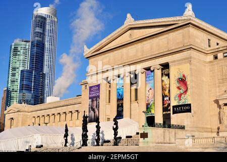 Chicago, Illinois, États-Unis. Le célèbre musée d'histoire naturelle de Chicago. Banque D'Images