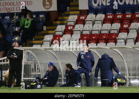 HARTLEPOOL, ANGLETERRE. 27 FÉVRIER Tony Sweeney de Hartlepool United lors du match de la Vanarama National League entre Hartlepool United et Barnett à Victoria Park, Hartlepool, le samedi 27 février 2021. (Crédit : Mark Fletcher | INFORMATIONS MI) Banque D'Images