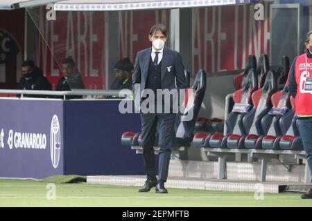 L'entraîneur-chef du Latium Simone Inzaghi pendant la série italienne UN match de football Bologna FC S.S. Lazio au Renato Dall'Ara stadiu / LM Banque D'Images