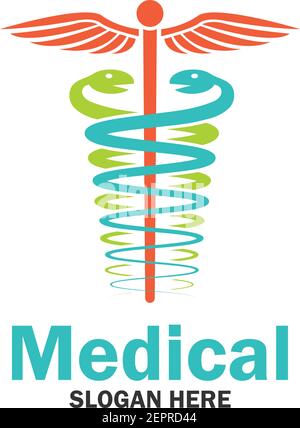 médical, logo de la pharmacie avec espace de texte pour votre ligne de slogan, illustration vectorielle Illustration de Vecteur