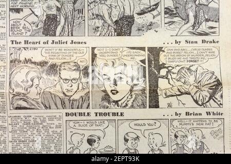 Le coeur de la bande dessinée de Juliet Jones pour dans le journal Evening News (jeudi 10 mai 1962), Londres, Royaume-Uni. Banque D'Images