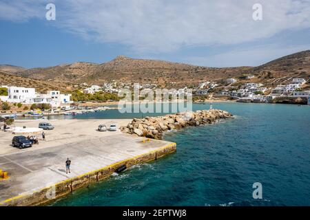 Sikinos, Grèce - 26 septembre 2020 : Sikinos - île grecque dans les Cyclades. L'île est située entre iOS et Folegandros. Banque D'Images