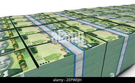 Illustration 3D du Malawi 1000 Kwacha bills stacks arrière-plan Banque D'Images