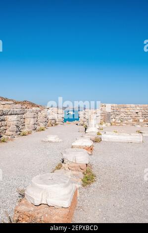 Ruines anciennes sur Agios Stefanos à Kefalos, île de Kos, Grèce Banque D'Images