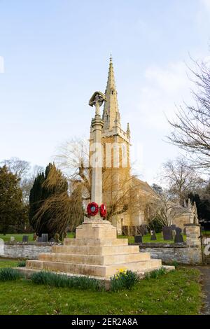 L'église Saint-Nicolas de Myra, village de Barkston, Grantham, Lincolnshire, Angleterre Banque D'Images