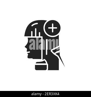 Procédure pour la restauration des cheveux, icône de glyphe noir kératine. Services de coiffeur. Illustration vectorielle Illustration de Vecteur