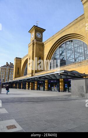 Une gare de Kings Cross déserte pendant la pandémie du coronavirus Verrouillage à Londres Banque D'Images