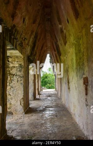 L'arche de Corbel dans le Palais de Palenque, une ville maya dans le sud du Mexique et un site classé au patrimoine mondial de l'UNESCO Banque D'Images
