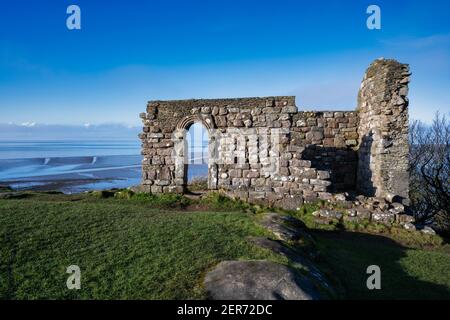 Chapelle Saint Patrick du VIIIe siècle à Heysham. Ruines d'une église chrétienne anglo-saxonne Banque D'Images